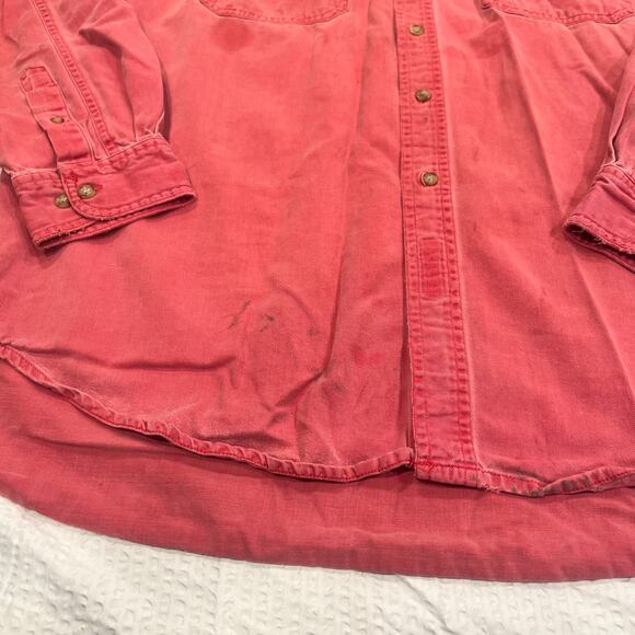 Marlboro red button down shirt men XL *flawed* - Picture 8 of 9